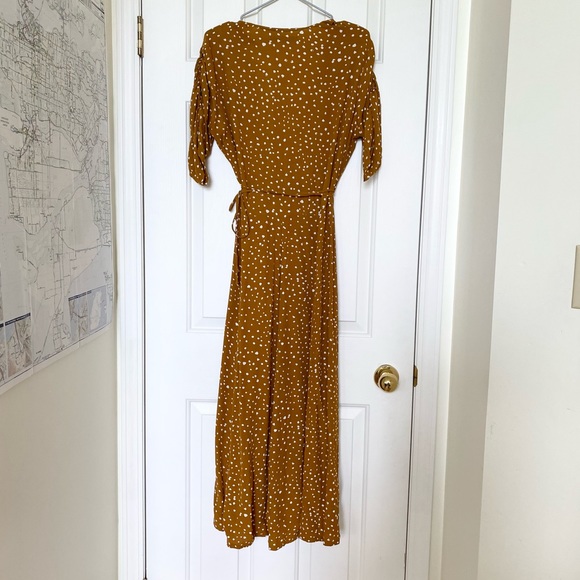 Faithfull the Brand chiara dot print mustard dress - Picture 8 of 13